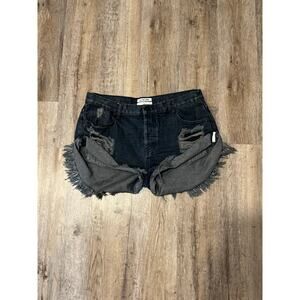 One Teaspoon Women’s Bandits Denim Shorts Size 30